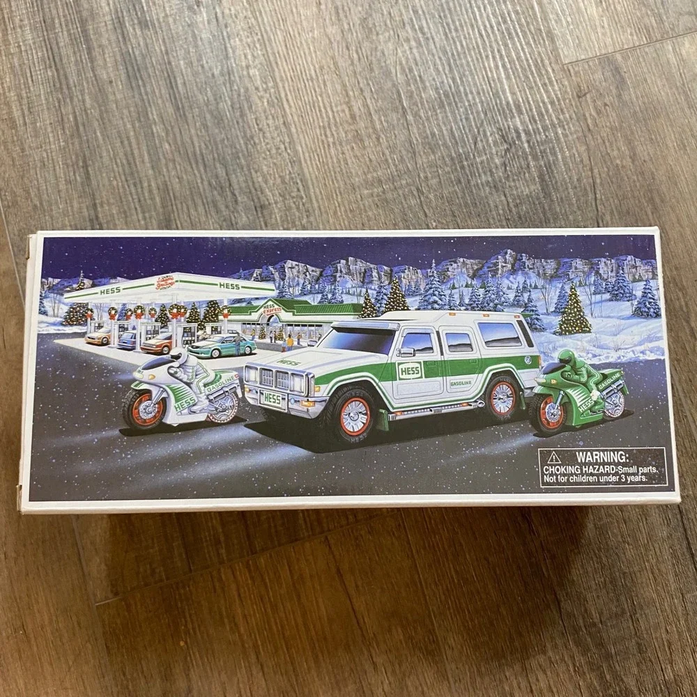 Hess 2004 40th Anniversary Sport Utility Vehicle and Motorcycles Toy Truck Set